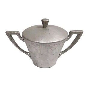 Vintage Everlast Hand Forged Aluminum Sugar Bowl with Lid & Two Handles #7007